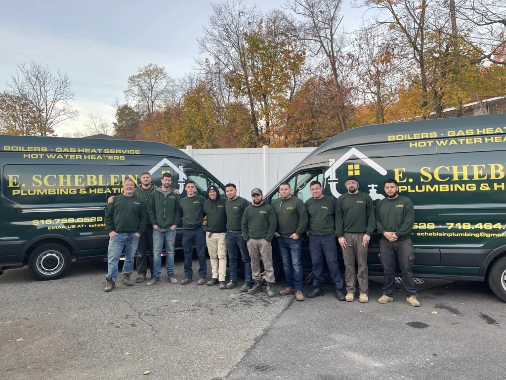 Our Scheblein team in front of their service vans.