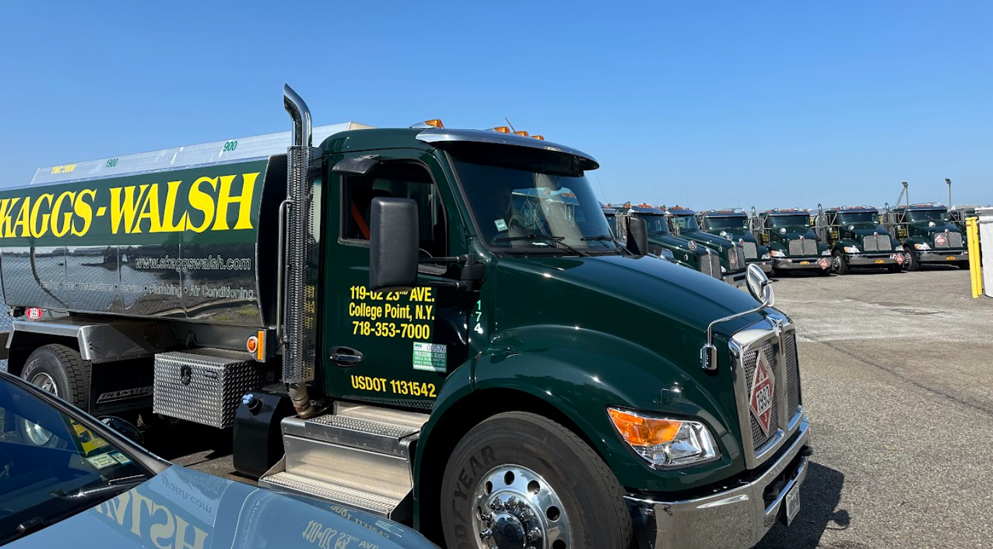 Skaggs-Walsh’s fleet of delivery trucks for heating oil delivery in the Bronx.